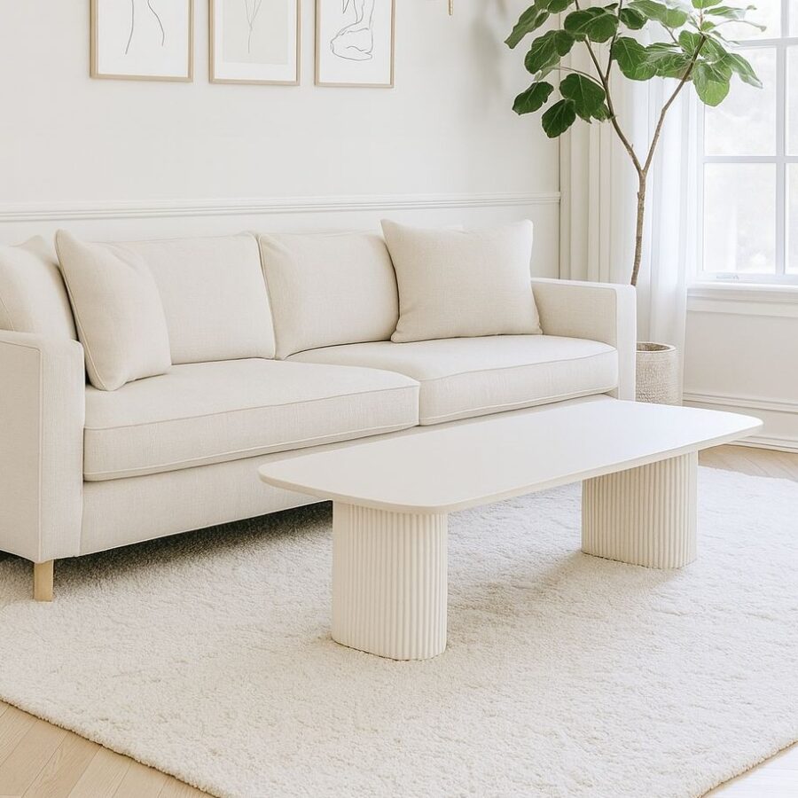 שולחן סלון עומר- שמנת