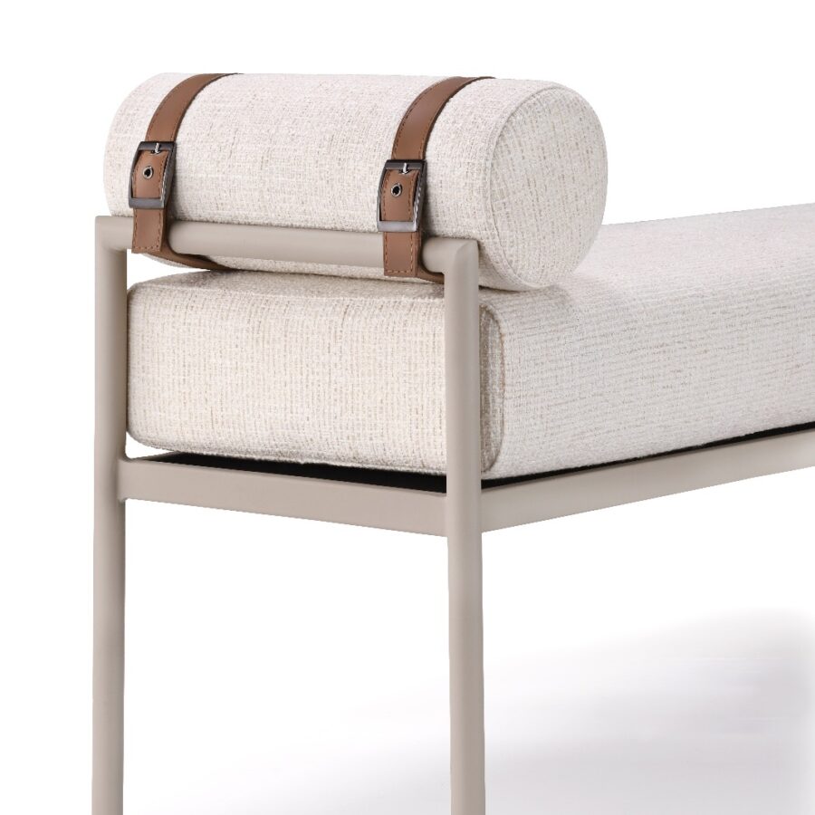 הדום “ברנדה” בד ארוג אבן רגל מוקה