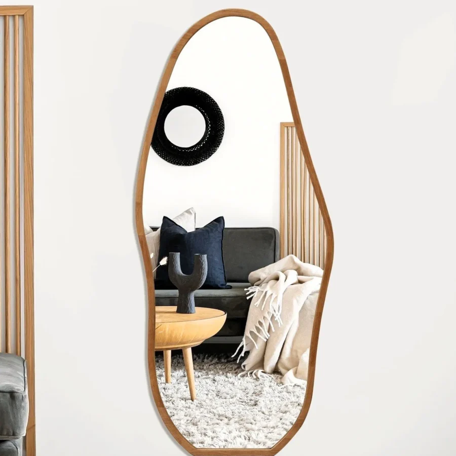 מראה אמורפית עץ - טבעי