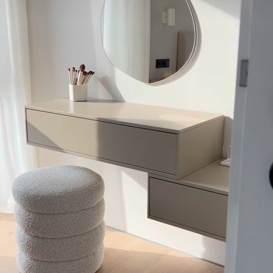 סט קונסולה ושידה דגם "BOKA" - קרם