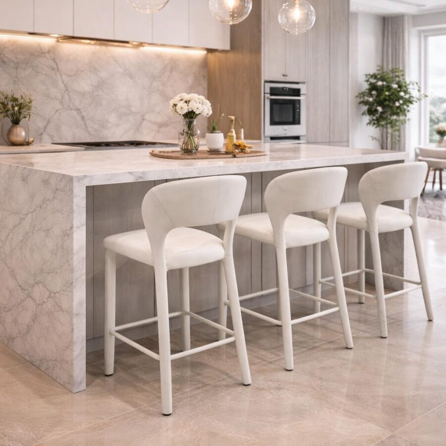 כסא בר "לוני" -אבן דמוי עור